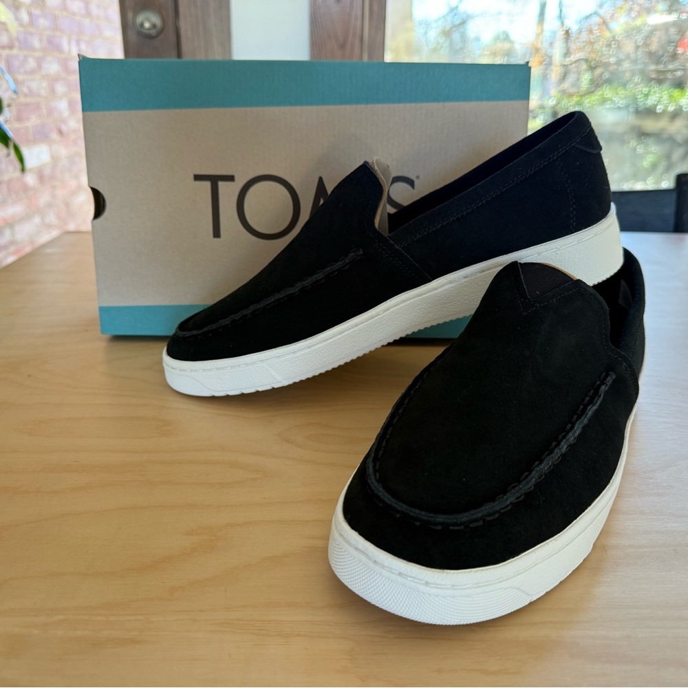 TOMS Men's Trvl Lite Black Suede Loafers